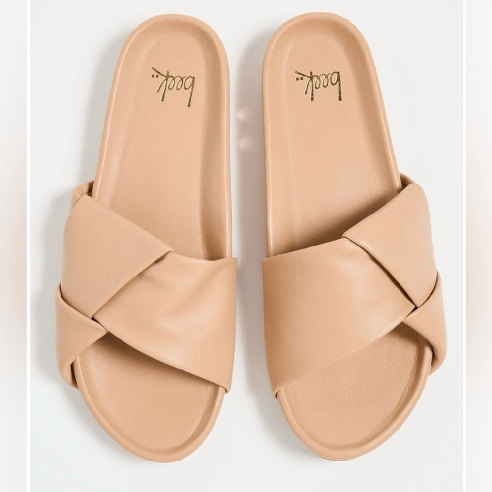 Beek Tori Sandals - Beach Leather Slides Size 9 NEW